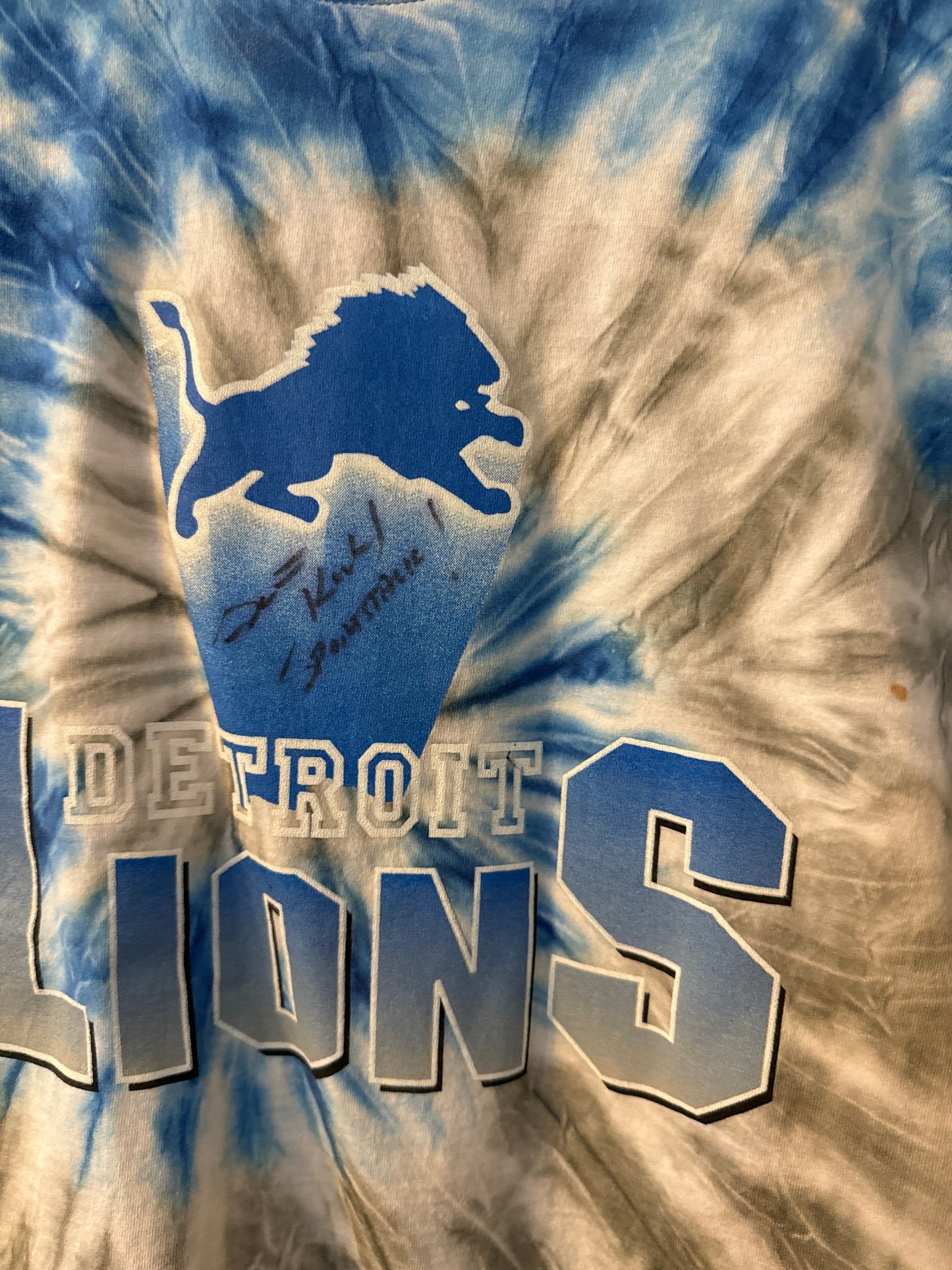 Vintage 1990’s tie dye Detroit lions nfl football t shirt size small