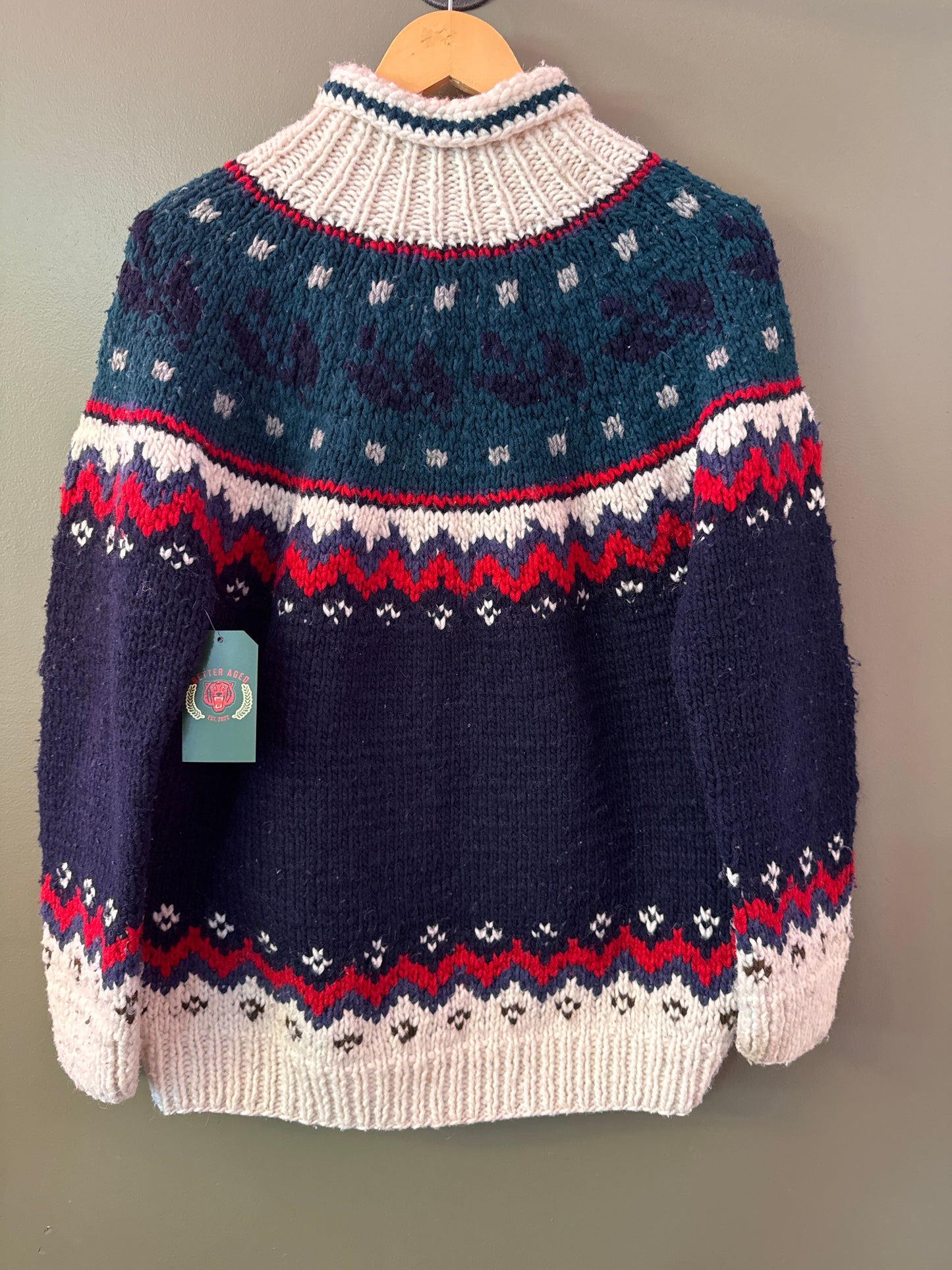 Vintage 1980’s cowichan sweater size medium