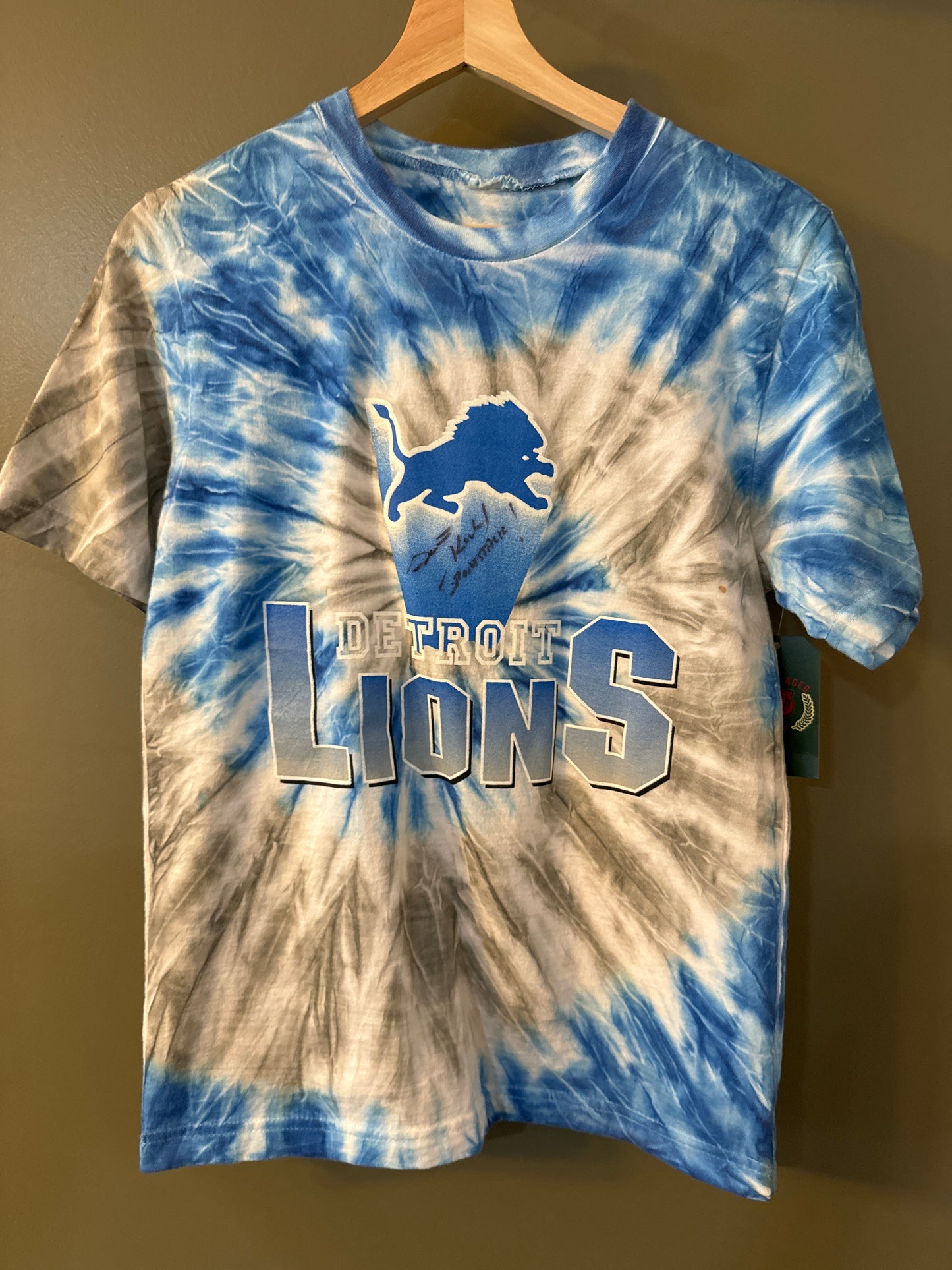 Vintage 1990’s tie dye Detroit lions nfl football t shirt size small