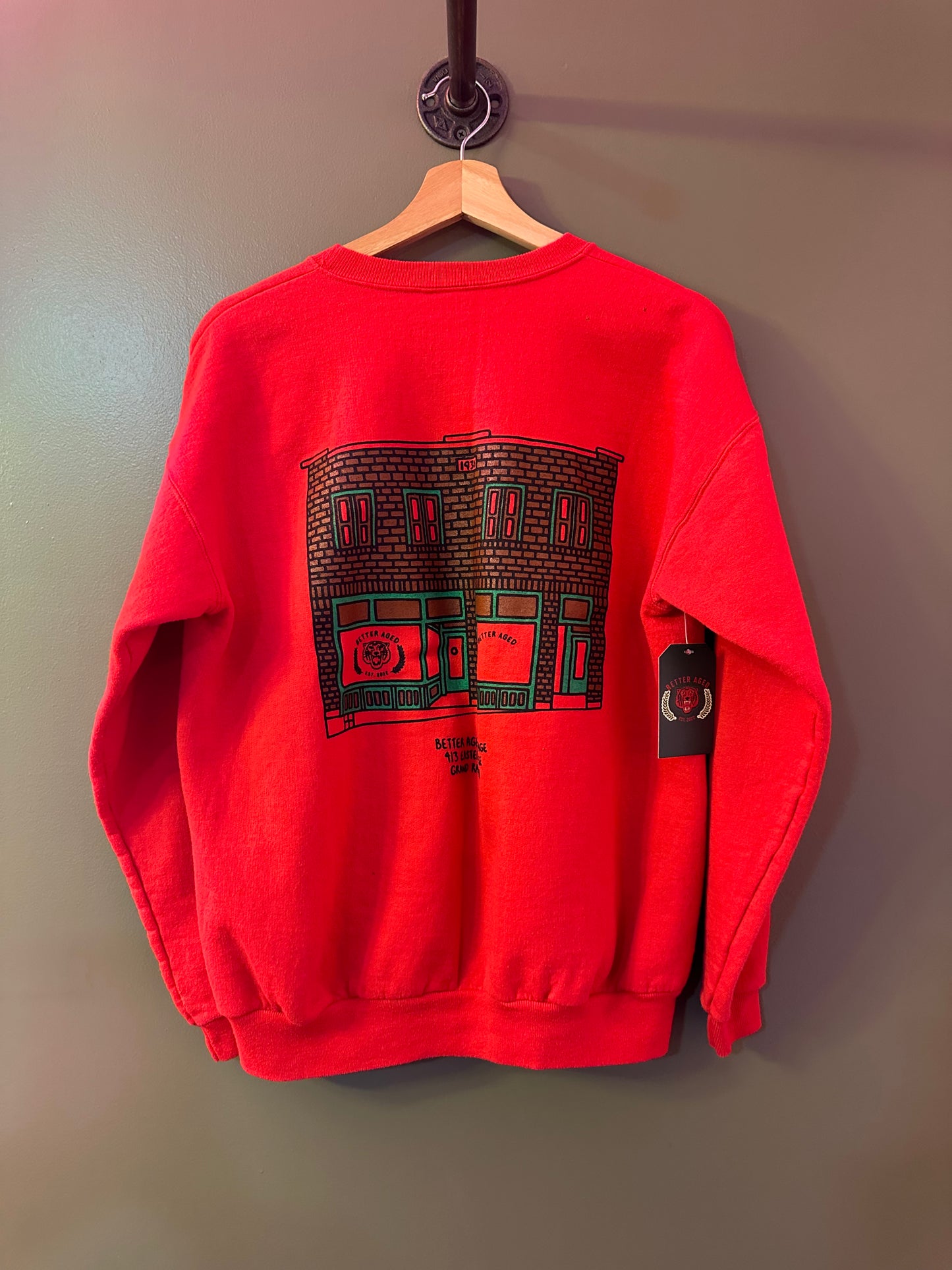 Betteraged Grand Rapids crewneck red size medium