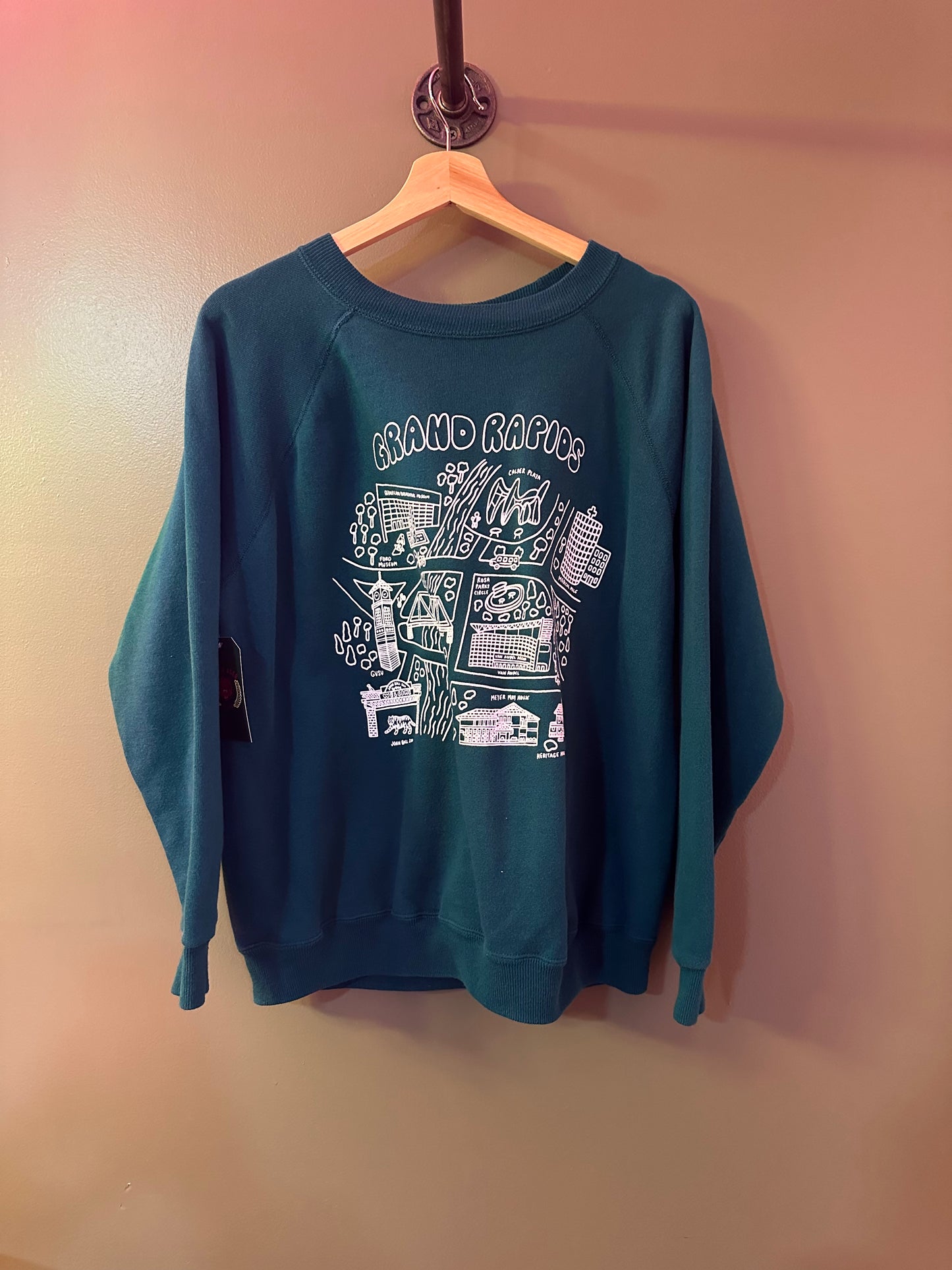 Betteraged Grand Rapids sweatshirt teal size large