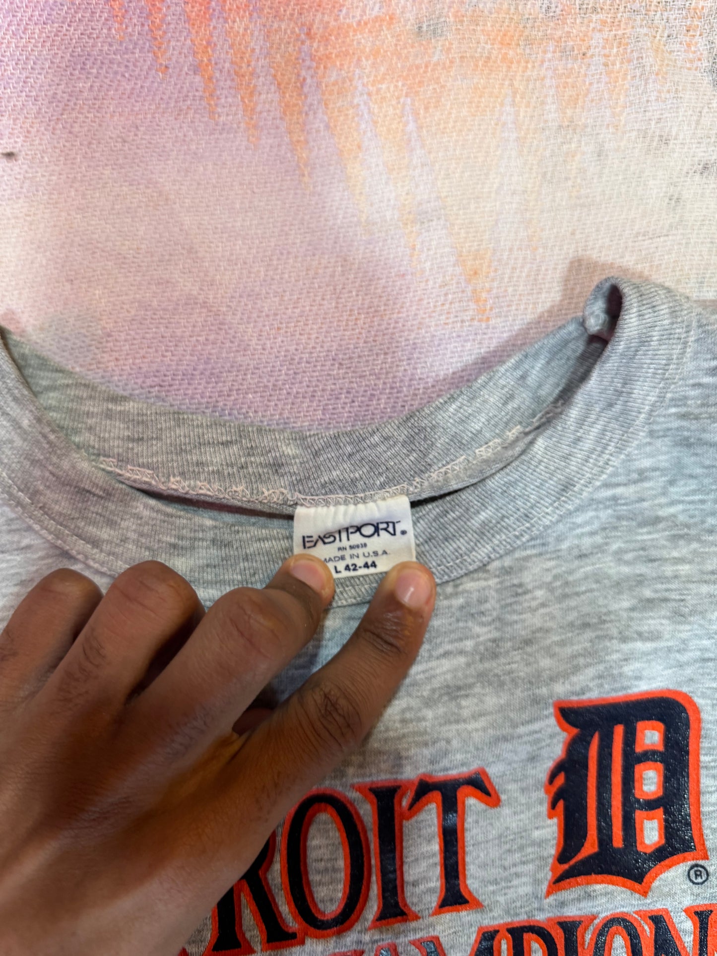 Vintage Detroit Tigers Champs Tee Medium