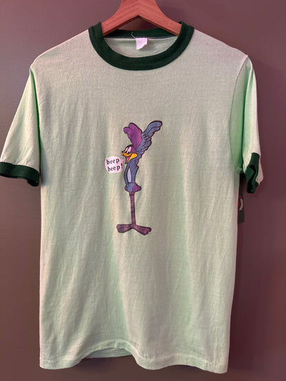 Vintage 1970’s road runner beep beep ringer t shirt green medium