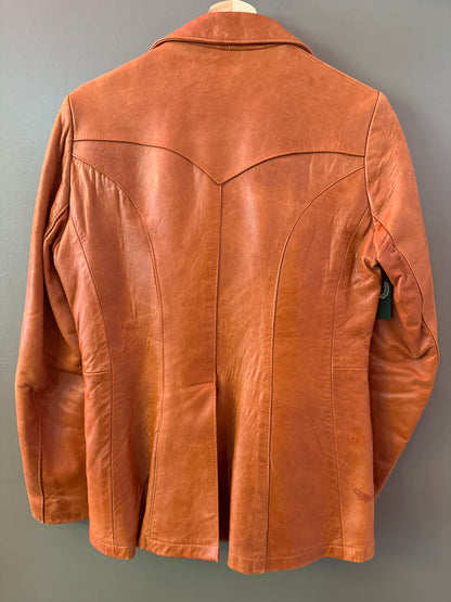Vintage 1970’s women’s sheep mates New York leather blazer style jacket